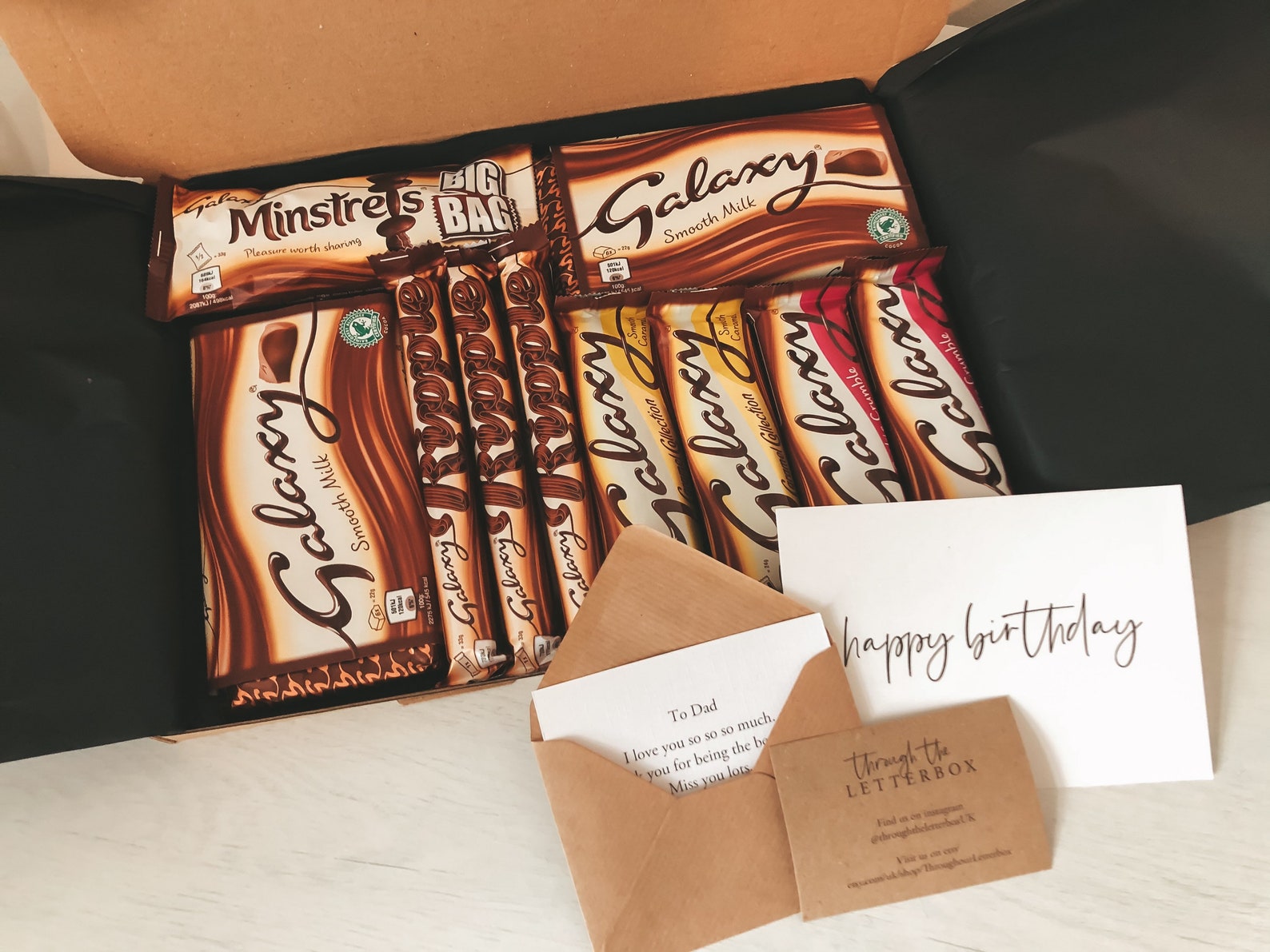 Galaxy Chocolate Gift Box Hamper with A6 Quote Card & Gift Etsy
