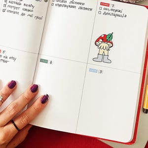 Stickers champignons mignons pour journaux, ordinateurs portables et plus