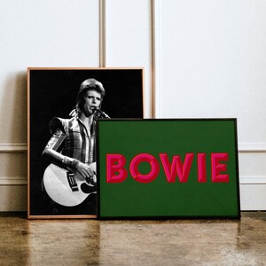 DAVID BOWIE Starman Stardust Typographic Music Poster Gift Fine Art Print