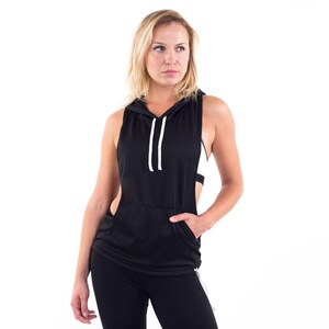 Damen Racerback Hoodie | Dry-Fit-Mesh-Athletik-Oberteil | Hergestellt in den USA Bild 2