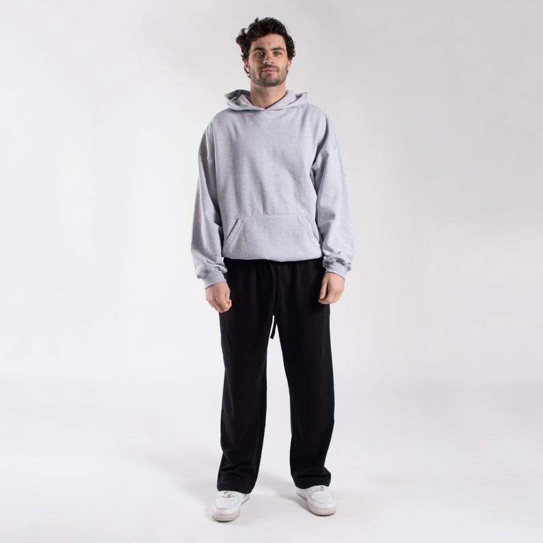 Unisex Midweight Fleece Hoodie | Oversized Vintage Fit Pullover | Made in USA image 7