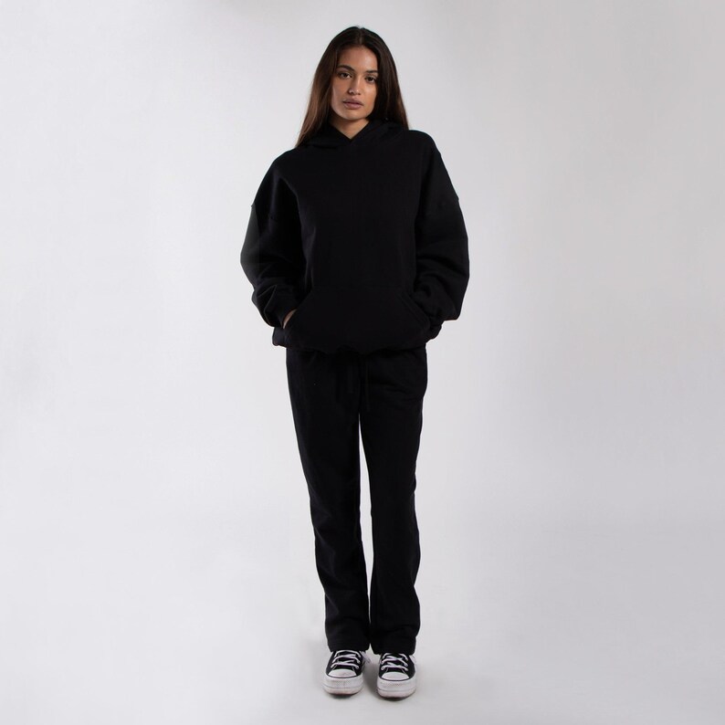 Unisex Midweight Fleece Hoodie | Oversized Vintage Fit Pullover | Made in USA image 2