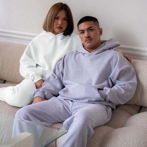Unisex Midweight Fleece Hoodie | Oversized Vintage Fit Pullover | Made in USA image 11