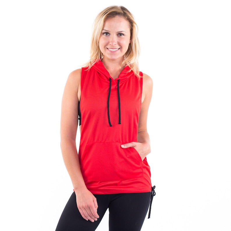 Damen Racerback Hoodie | Dry-Fit-Mesh-Athletik-Oberteil | Hergestellt in den USA Bild 11