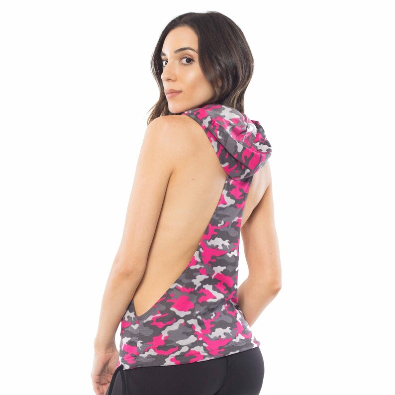 Damen Racerback Hoodie | Dry-Fit-Mesh-Athletik-Oberteil | Hergestellt in den USA Bild 19