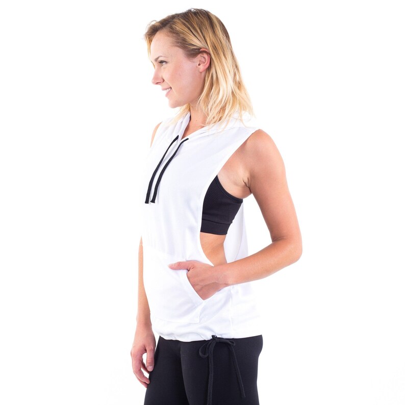 Damen Racerback Hoodie | Dry-Fit-Mesh-Athletik-Oberteil | Hergestellt in den USA Bild 15