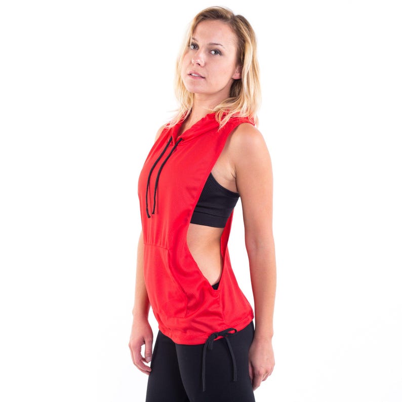 Damen Racerback Hoodie | Dry-Fit-Mesh-Athletik-Oberteil | Hergestellt in den USA Bild 12