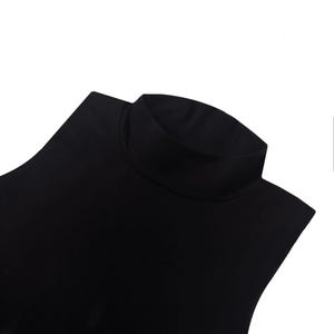 Women's Mock Neck Cropped Muscle Tank | Sleeveless Turtleneck Top | Made in USA image 11