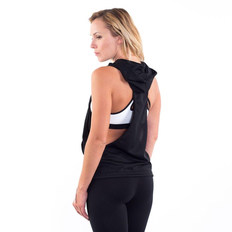 Damen Racerback Hoodie | Dry-Fit-Mesh-Athletik-Oberteil | Hergestellt in den USA Bild 3