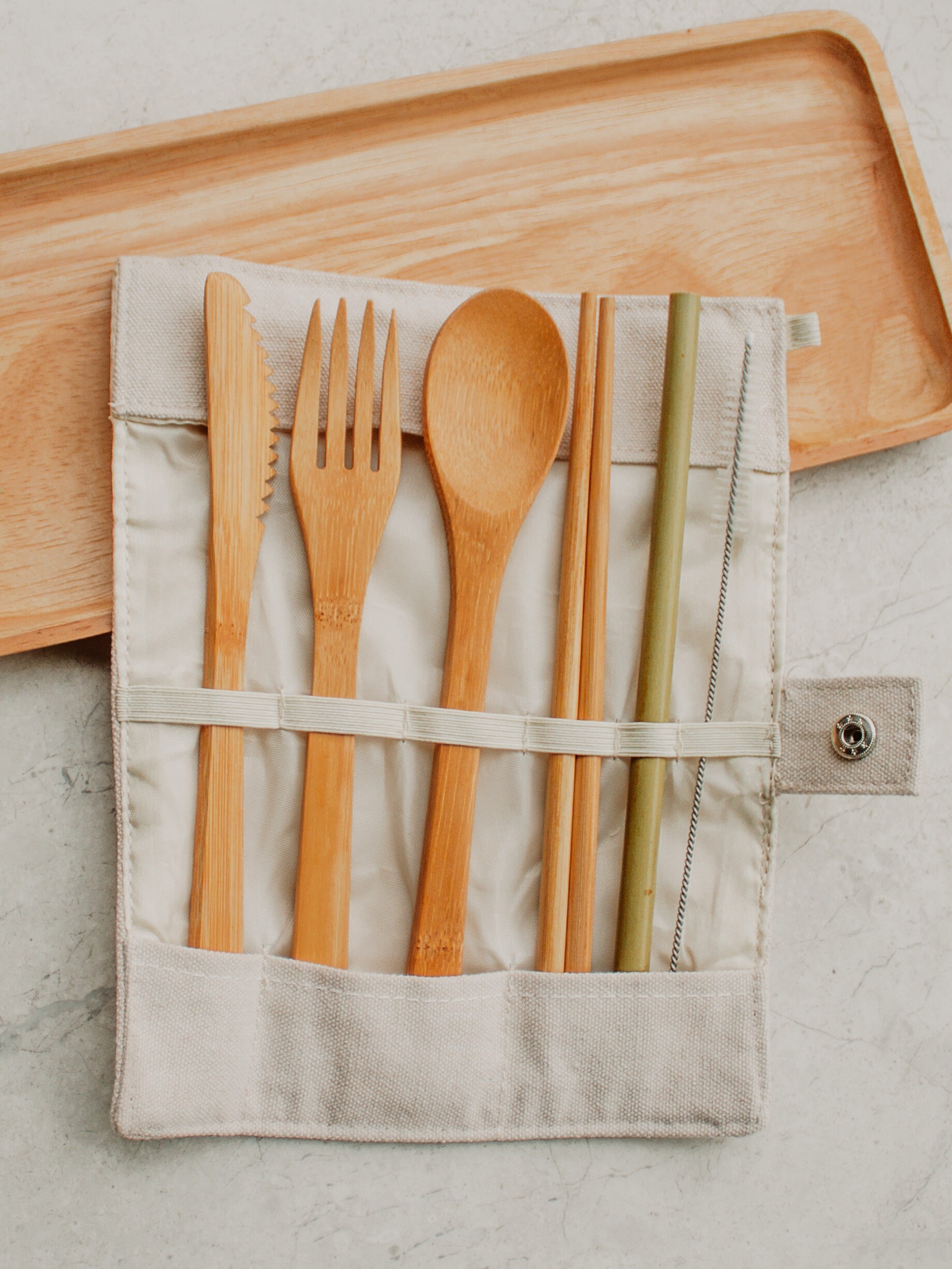 Reusable utensils set Reusable Bamboo Cutlery Set Zero Waste Etsy