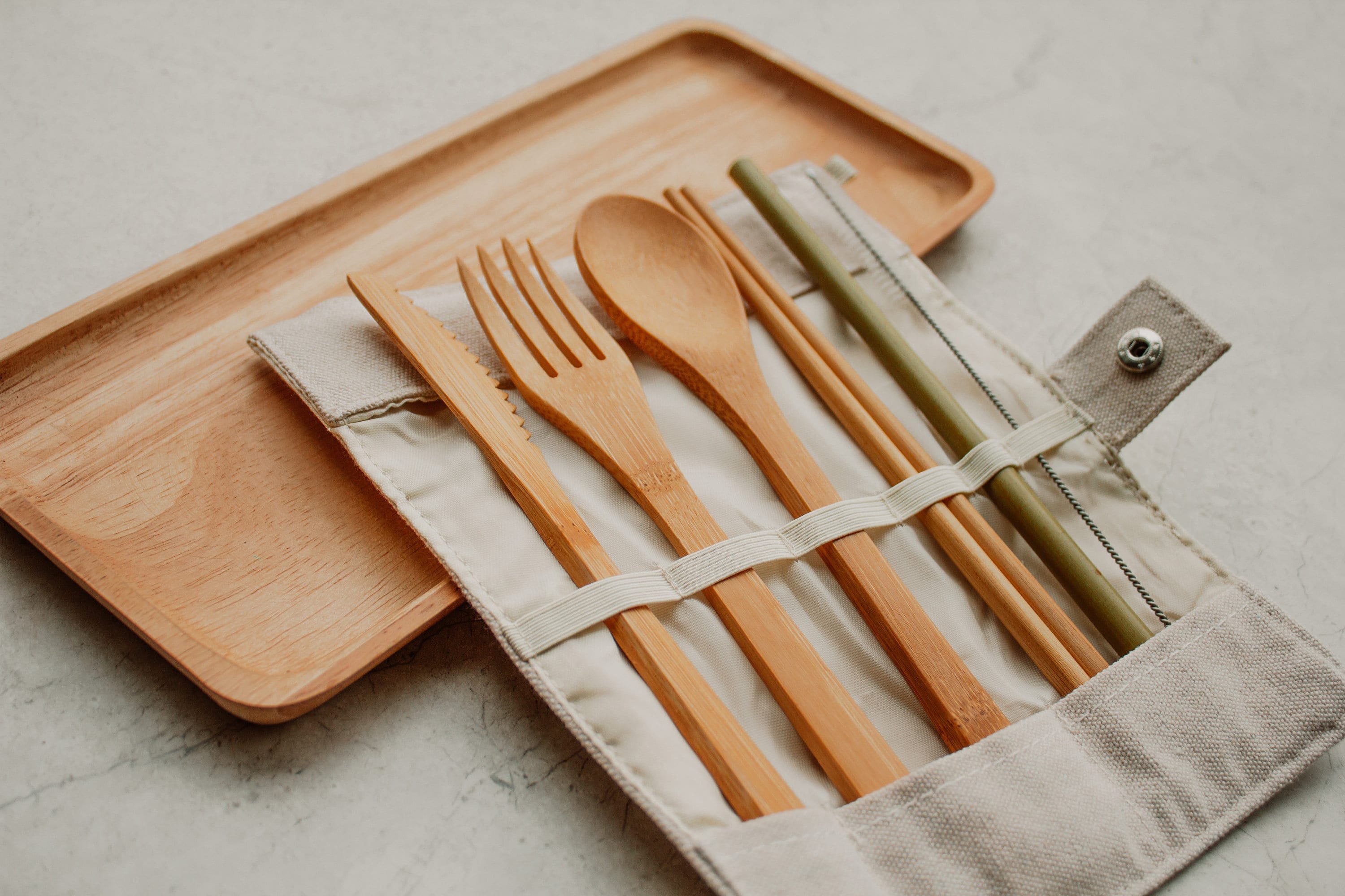 Reusable utensils set Reusable Bamboo Cutlery Set Zero Waste Etsy