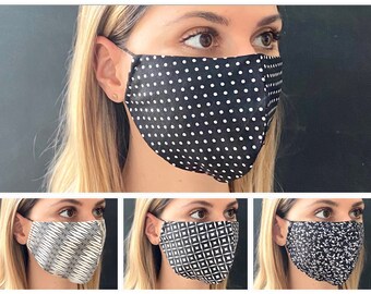 Mascarilla de cara hecha a mano / máscara facial reutilizable y lavable / máscara facial con bolsillo de filtro / 100% máscara de cara de algodón / entrega gratuita en el Reino Unido