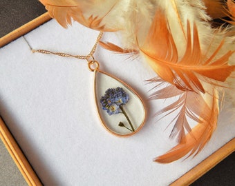 Forget Me Not Necklace  // Real Pressed Flower Necklace