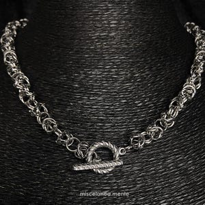 Byzantine Chainmail Choker| Stainless Steel Chainmail Necklace| Gothic Punk Alternative |Medieval Jewelry| unisex men woman