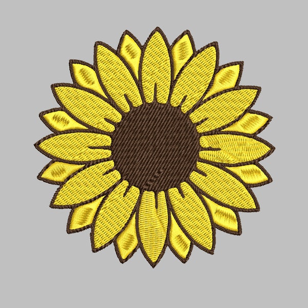 Sunflower Embroidery Etsy