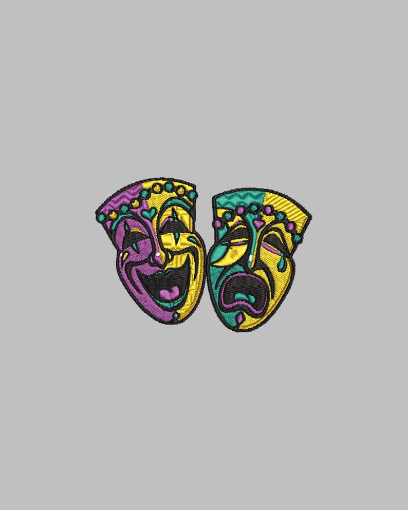 mardi gras masks happy sad