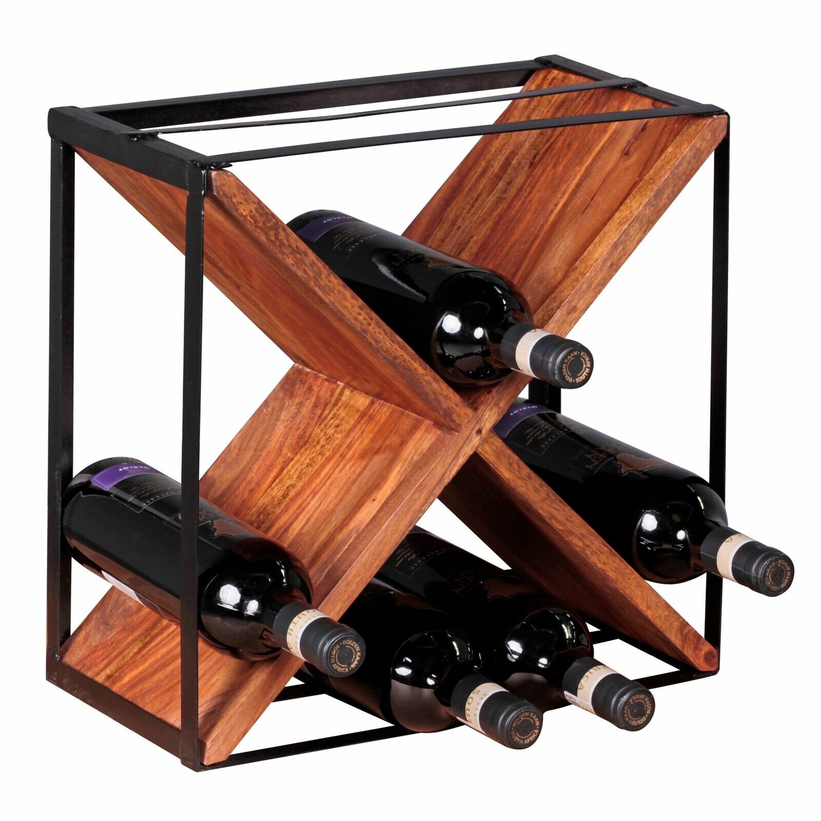 Casier à Vin Bois Massif Porte-Bouteilles de Range Bouteilles 37 cm