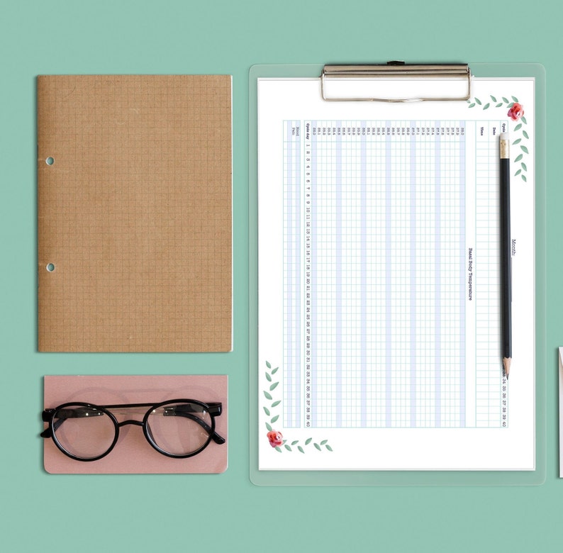 May include: A printable daily habit tracker with a floral design. The tracker has a grid with columns for each day of the month and rows for different habits. The tracker is titled "Daily Habit Tracker".