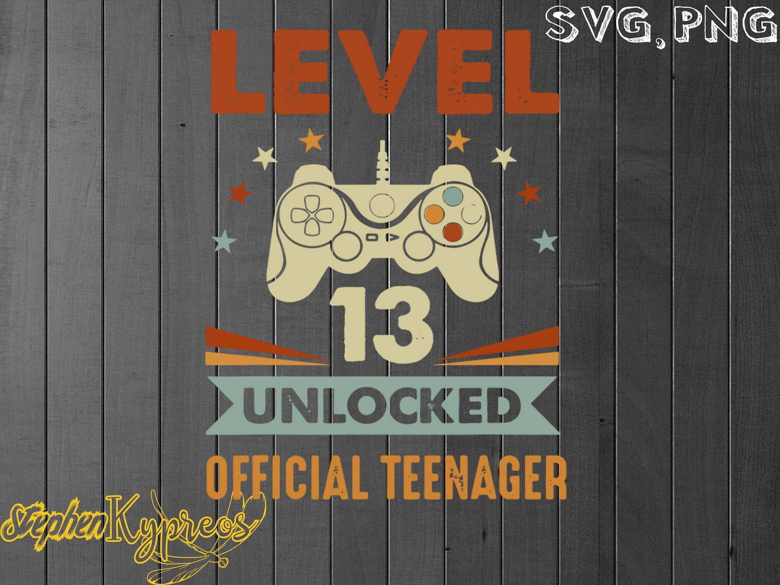 Official Teenager 13th Birthday Level 13 Unlocked SVG PNG | Etsy