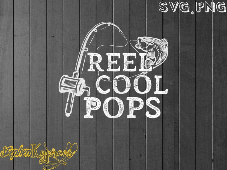 Download Vintage Reel Cool Pops Fishing Gift For Dad or Grandpa | Etsy