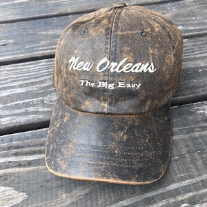 New Orleans Baseball Cap: Oil Waxed Canvas, The Big Easy