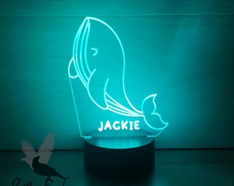 Whale Personalized Night Light Lamp Gift