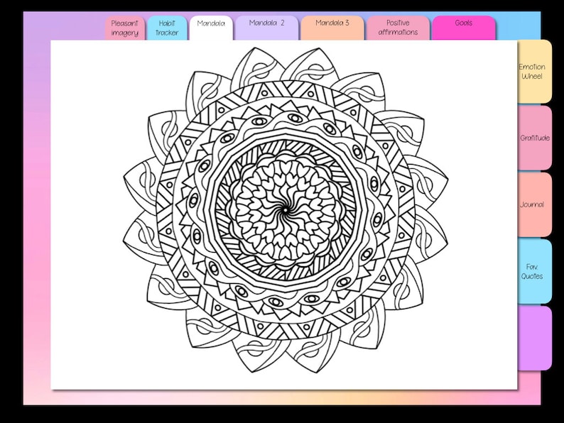 Just breathe relaxation digital notebook 2