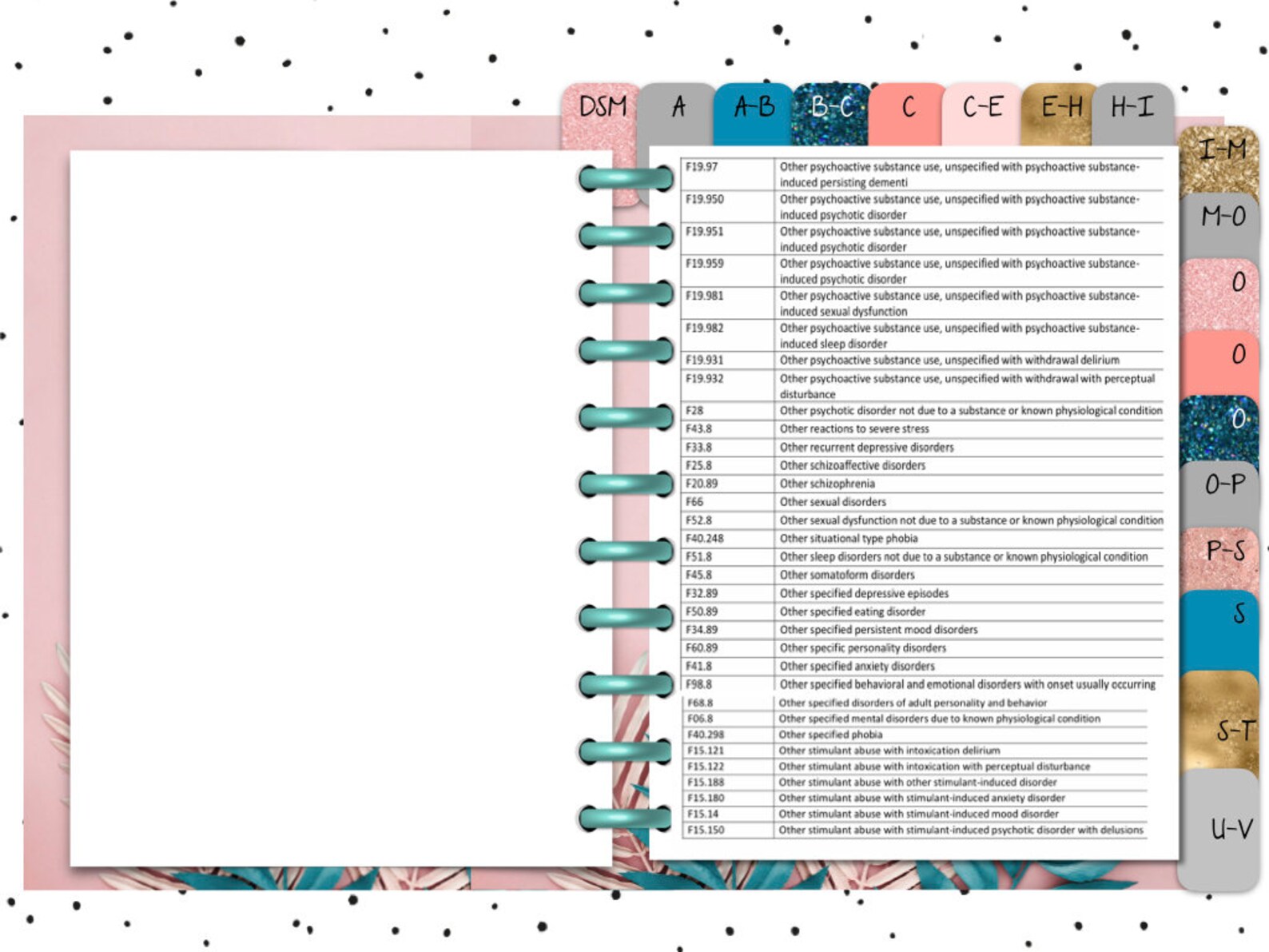 My Big Book of Codes Digital Notebook for Therapists Etsy