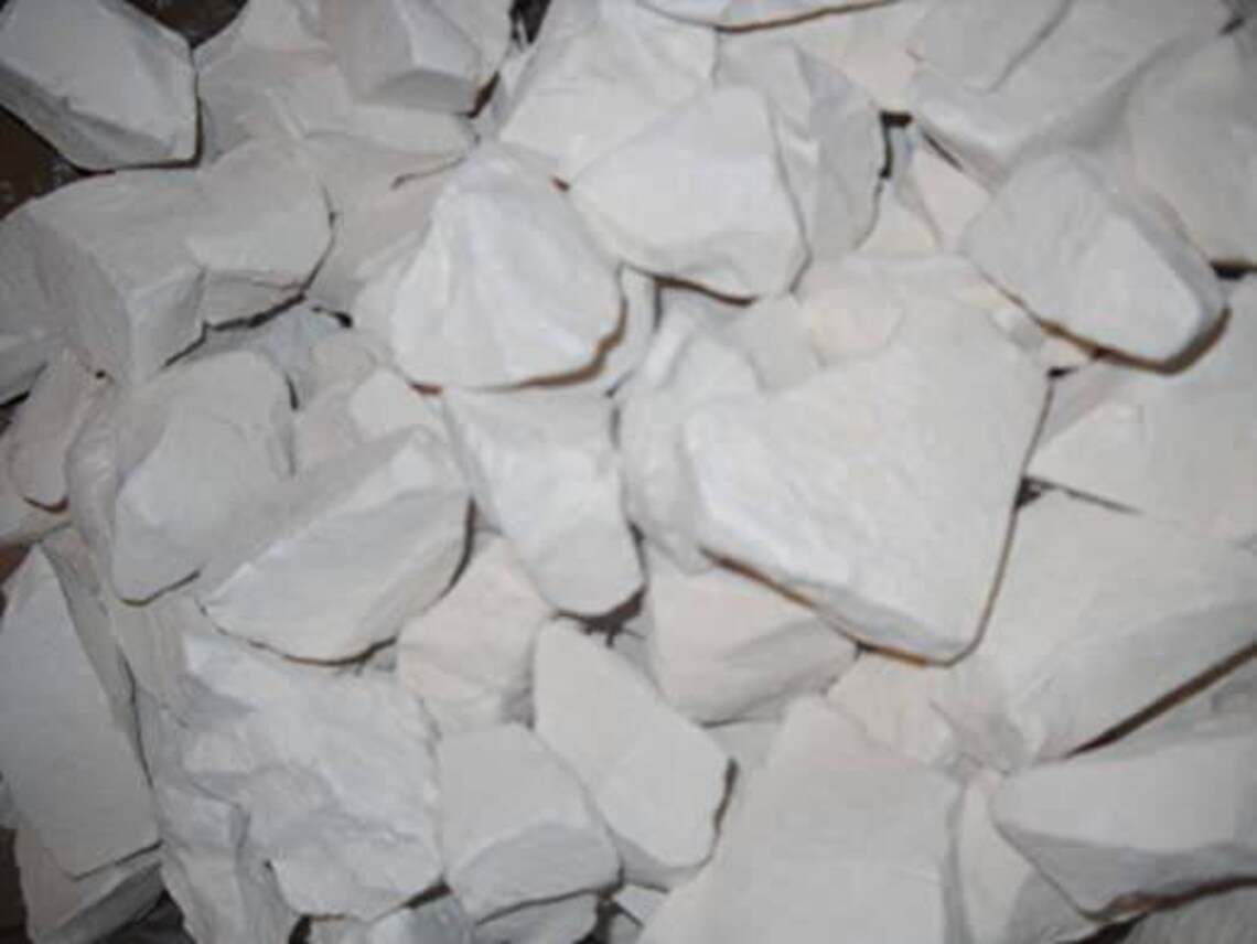 1kg White clay. Edible natural white clay. Etsy