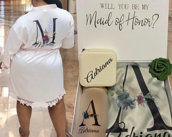 BRIDESMAID Proposal Gift, Will You Be My Bridesmaid Box Set, Personalized Bridesmaid Gift Box Set, Matron of Honor, Maid of Honor