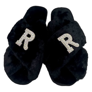Soft Fluffy Slippers, Gift for Her, Christmas Gift, Customized Slippers, Personalized Fluffy Slippers, Customized Gift for Women