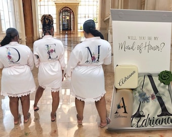 Bridesmaid Proposal - Bridesmaid Robes - Bridesmaid Proposal Box - Personalized Bridesmaid Gifts Set - Bridal Party Gift - Bridesmaid Gift