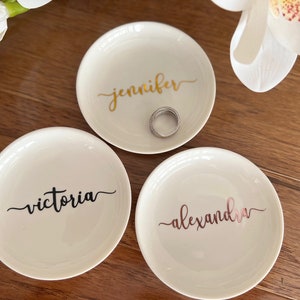 Personalized jewelry dish bridesmaid gift ring dish personalized gift for her personalized trinket dish bridesmaids wedding gifts ring dish