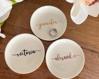 Personalized jewelry dish bridesmaid gift ring dish personalized gift for her personalized trinket dish bridesmaids wedding gifts ring dish