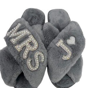 Gift Idea for Her, Holiday Gift for Her, Gift for Mom Aunty Sister, Custom Slippers, Personalized Fluffy Slippers, Christmas Gift for Women