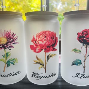 Bridesmaid Proposal, Future Mrs, Customized Glass Tumbler, Bridesmaid Gift Glass Tumbler, Bamboo Lid Coffee Cup, Bridal Party Gift Gift