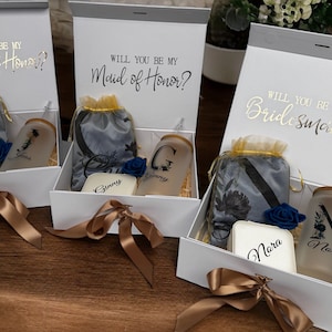 Gift BOX for Bridesmaids, Bridesmaid Proposal Gift, Customized Bridesmaid Gifts, Bridal Party Gift, Bridesmaid Gifts, Bachelorette Party Box