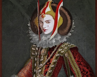 Queen Padme Amidala Classical Portrait Art Print