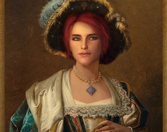 Triss Merigold The Witcher Classical Portrait Art Print