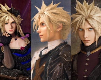 Cloud Strife FFVII Portrait Bundle (3x prints)