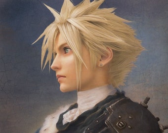 Cloud Strife FFVII Classical Portrait Art Print