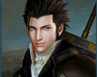 Zack Fair FFVII Classical Portrait Art Print