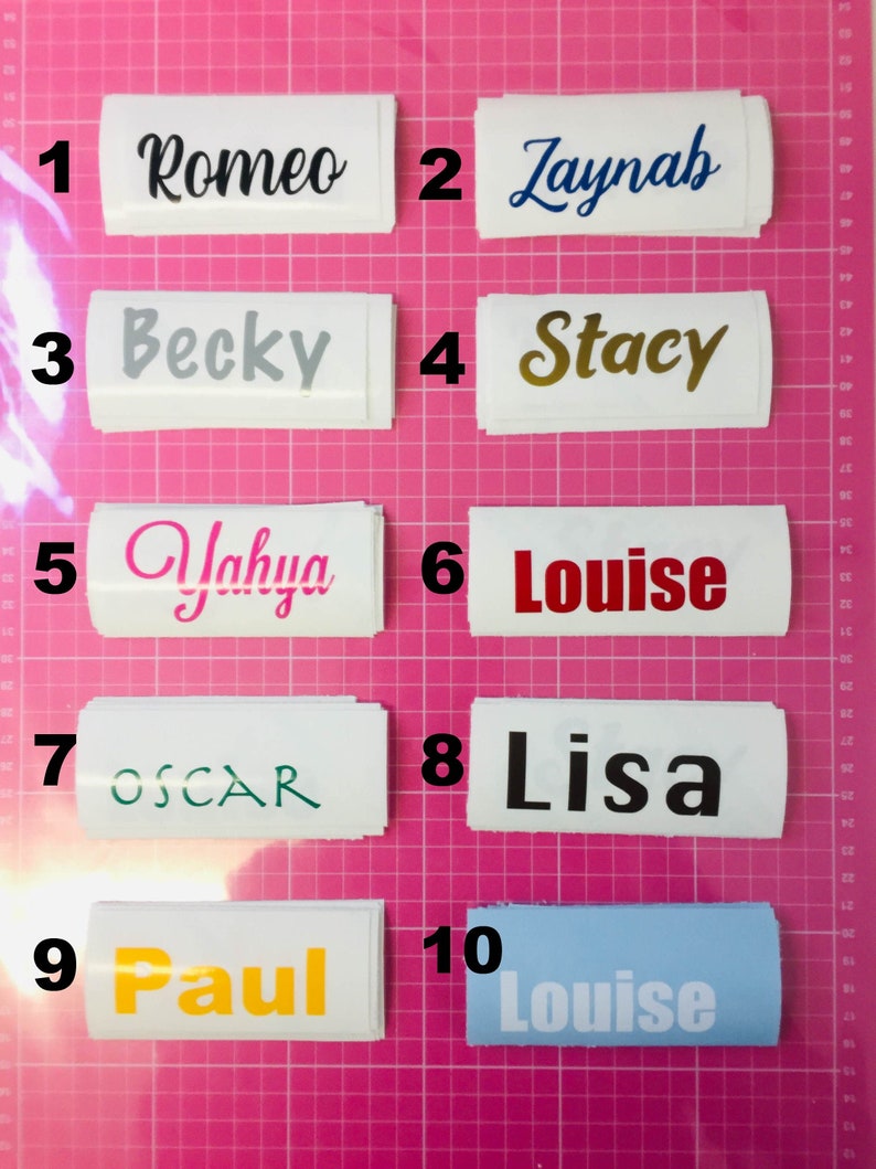 Vinyl Name Decals Custom Name Vinyl Stickers Wedding Decor Etsy