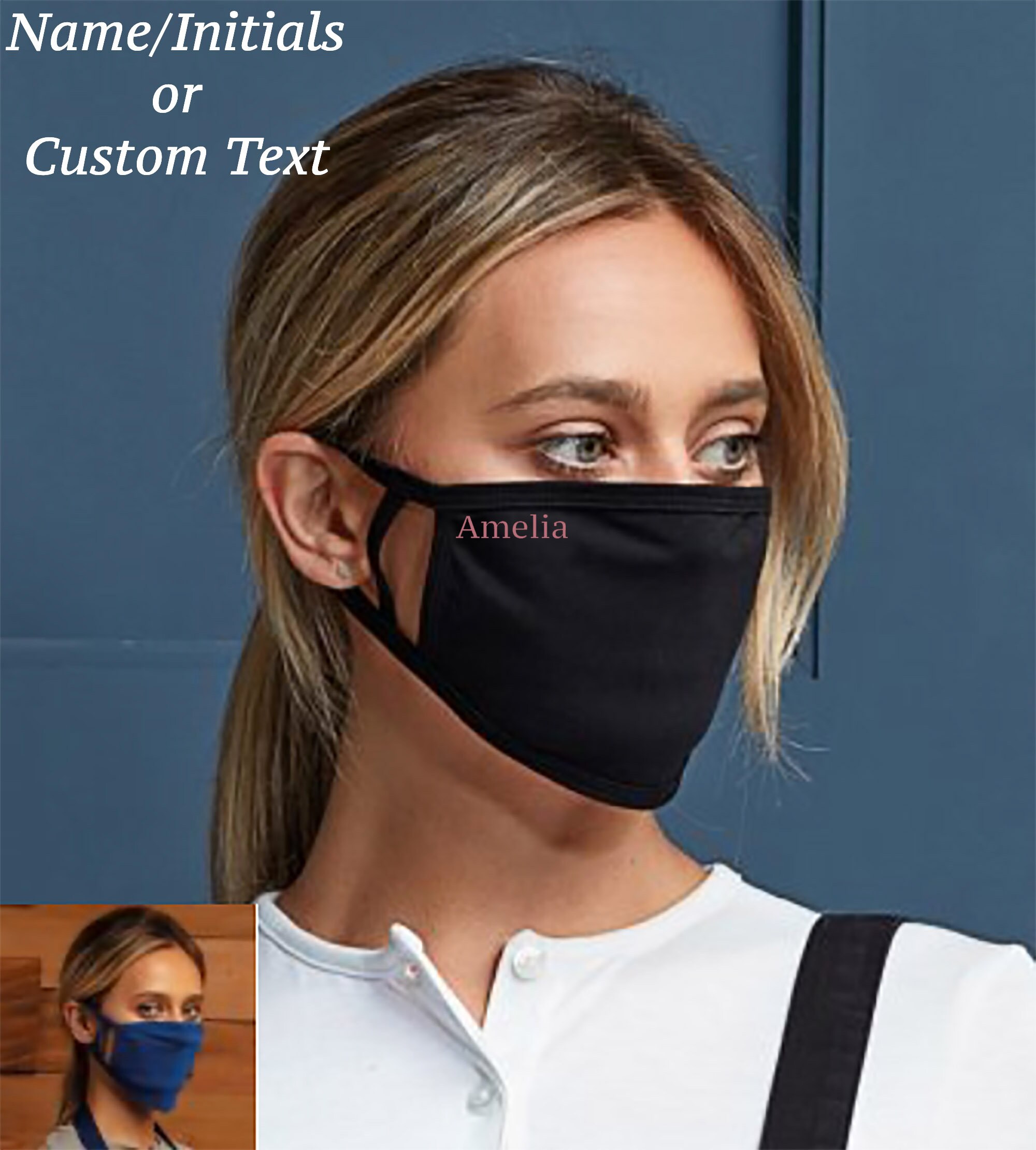 Personalised mask Custom mask name mask teacher face mask Etsy