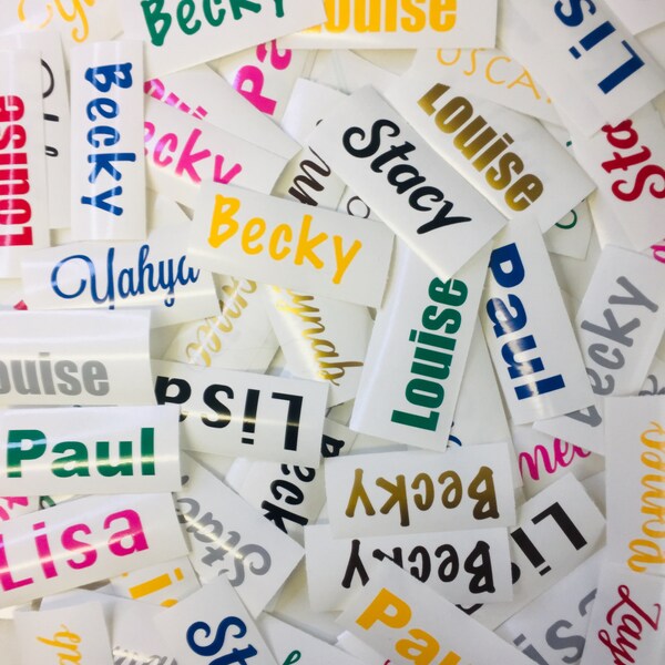 Vinyl Name Decals Etsy UK