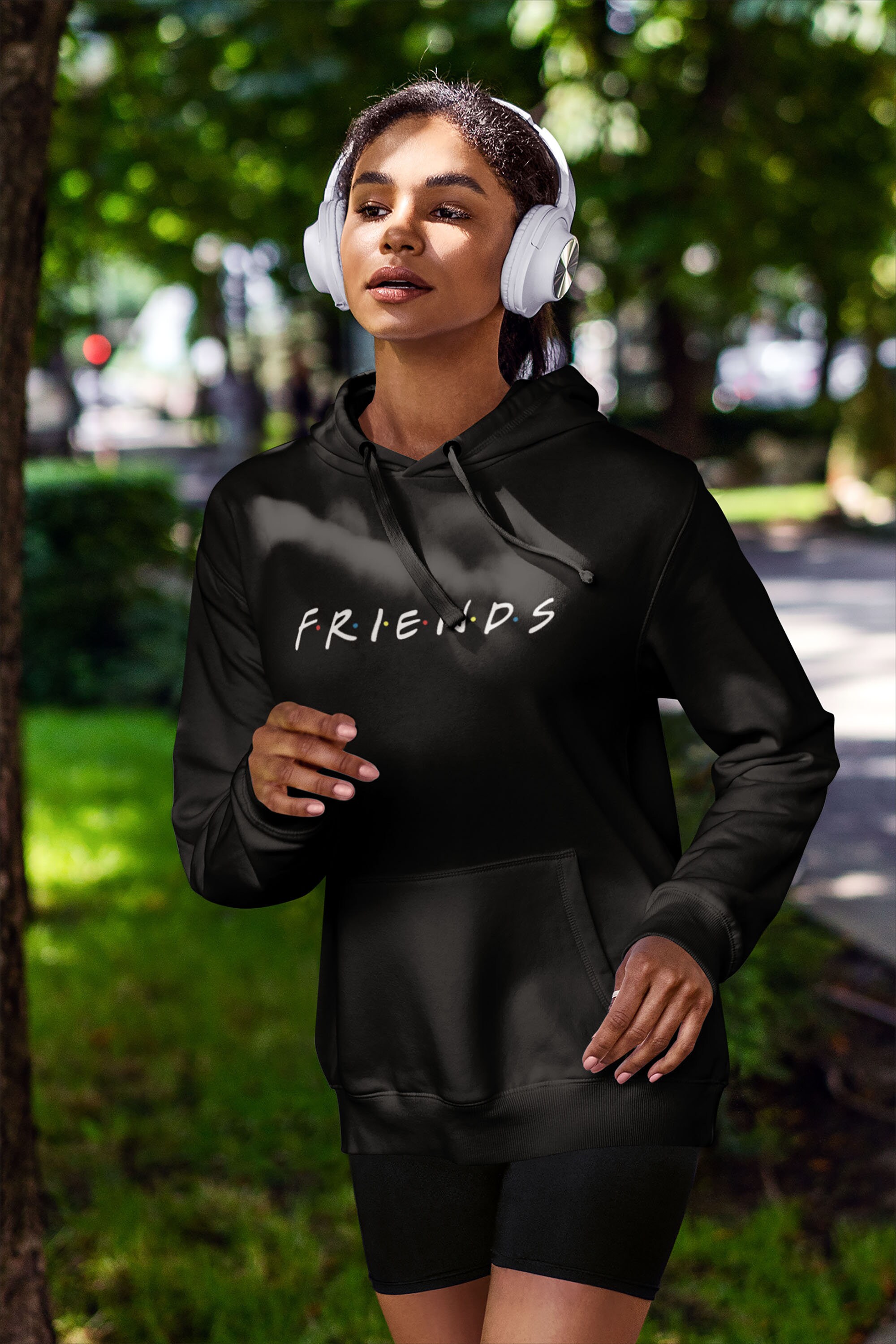 Friends black shop hoodie womens