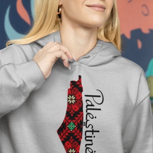 Oasis Zipper Hoodie – Handmade Palestinian Tatreez Embroidery