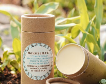 Mohuelmati "comfortable" anxiety & pain relieving balm (refreshing) rosemary neck rub anxiety relief balm pain relief balm migraine help