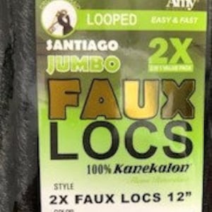 5 Santiago Jumbo Faux Locs 12&quot;