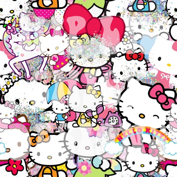 Pretty Cat Seamless File/design Mashup Collage 